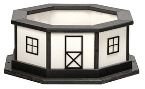 Close up of Black and White Base for Poly Lighthouse- 4 Feet 