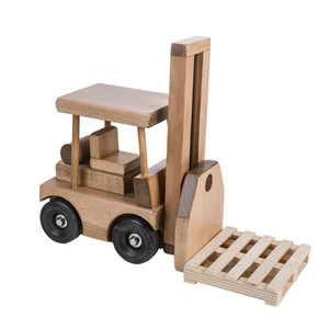 Natural Wooden Fork Lift with 1 Pallet