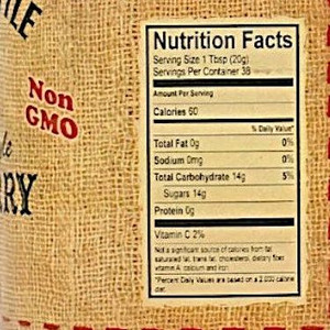 Nutritional Facts are list on each Jar of Dutch Kettle Homemade Style Seedless Strawberry Jam.