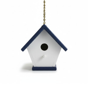 Navy Blue Amish Made Poly Wren Birdhouse.  Made in Pennsylvania.
