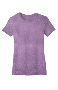 Women's Tri Blend Short Sleeve Tee front view purple