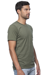 Our Men's and Ladies' 50/50 Blended T Shirts are 50% Combed Ring Spun Cotton T Shirt and  50% Polyester at 4.4 ounce per square yard. USA made.