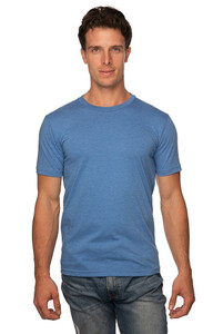 Heather Royal Blue Men's and Ladies' 50/50 Blended T Shirts available at Harvest Array online in medium and Large.
