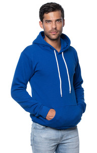 Men's and Ladies' Fleece Pullover Hoodies are made in the USA with a blend of 50% combed ring-spun cotton and 50% polyester