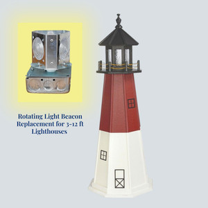 The Rotating Light Beacon can replace the light in our 3 - 8 ft. Poly lighthouses. Order now at harvestarray.com.