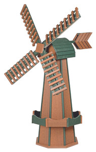 Cedar and Turf Green Jumbo Size Poly Windmill  Made in the USA