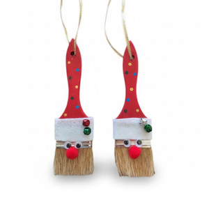 Paintbrush Santa Christmas Ornaments at Harvest Array