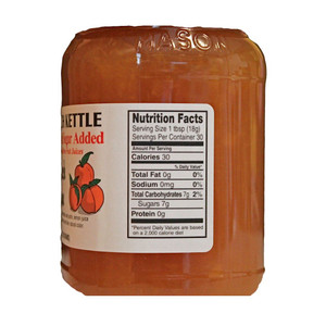 Dutch Kettle Amish Homemade No Granulated Sugar Added Peach Jam Nutrition Facts Label
