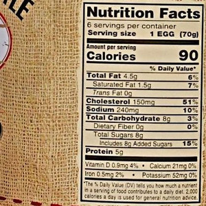 Dutch Kettle Amish Home Style Pickled Eggs nutrition information.