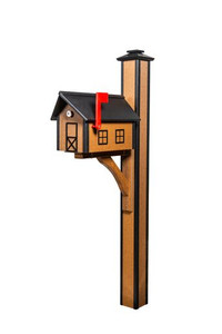 Mahogany and Black colors for the Poly Mailbox Post and Mounting Kit