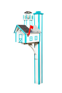 White and Aruba colors for the Poly Mailbox Post and Mounting Kit.  Mailbox not included.