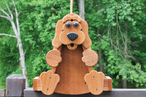 Dog shaped Amish Made Bird Feeders From Harvest Array