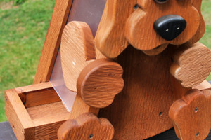 Feed area of the Dog version of the Amish Made Bird Feeders