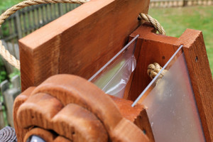 Top view of the Amish Made Bird Feeders in the shape of a dog