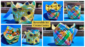 Sunflower Reversible Ice Cream Pint Cozies