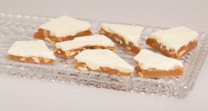 White Chocolate Toffee on a tray