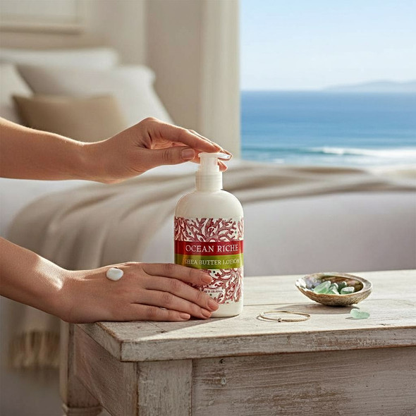 Shop Harvest Array for Greenwich Bay Trading's Ocean Riche Shea Butter Lotion. Made in the USA.