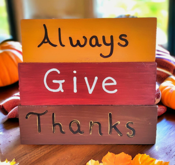 Handmade Always Give Thanks - Fall and Thanksgiving Decoration