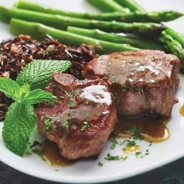 This is the classic pairing, where the sweet and minty flavor of the jelly complements the savory richness of the lamb. Jelly available at harvestarray.com.