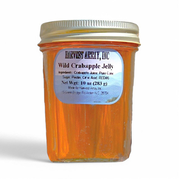 Wild Crabapple Jelly in a 10 oz. jar is made by Blue Ridge Jams for Harvest Array.