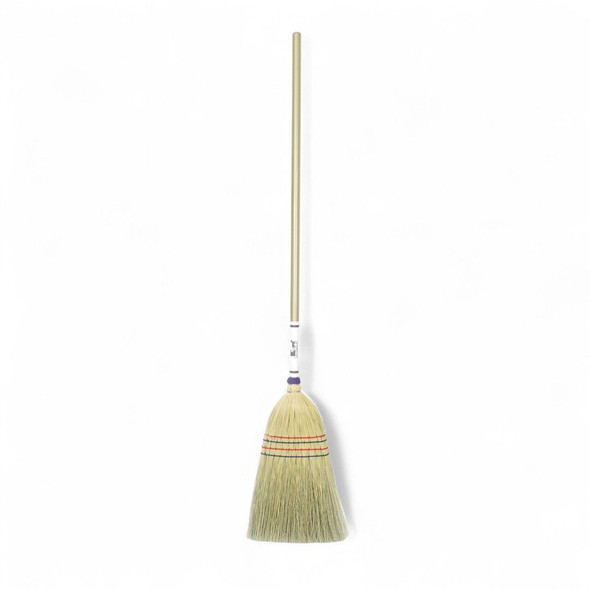Indoor/Outdoor 100% Natural, 56" tall Stoltzfus Broom. Made in the USA, available for delivery to your door when ordered at harvestarray.com. 