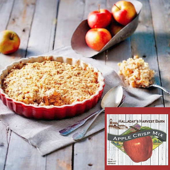 Create the easiest Apple Crisp dessert with Halliday's Apple Crisp Mix. Now available for online purchase at Harvest Array.