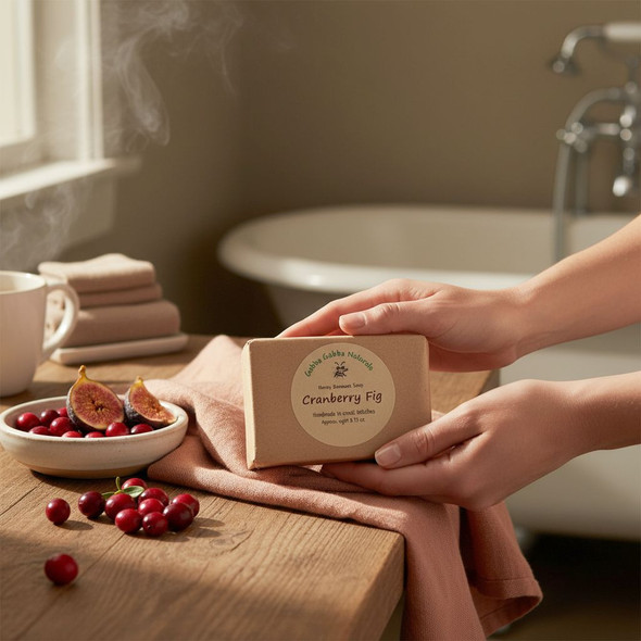 Indulge in the scent of Christmas any time of year with our Cranberry Fig Honey Beeswax Soap. Purchase online, anytime, at harvestarray.com.