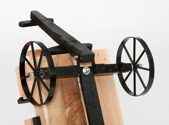 The front axle of the Small Hitch Wagons