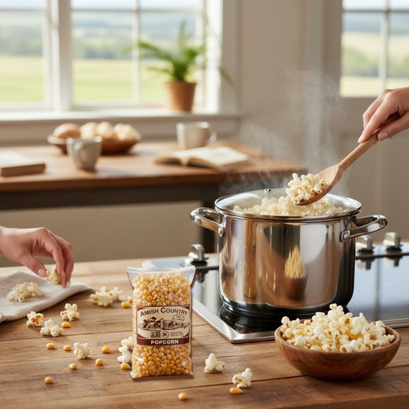 Individual 4oz Bag of Popcorn Kernels pops Four qrts of delicious popcorn. Six types to choose from at Harvest Array.