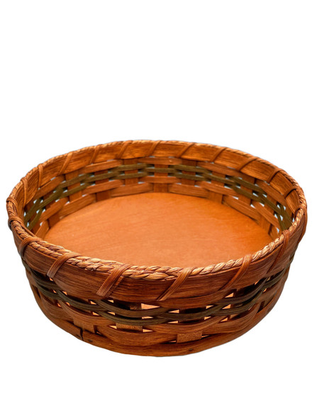 Hand-Woven Reed Basket with Lazy Susan