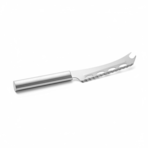 Rada Cheese Knife with a 5¼" blade easily cuts through all kinds of cheese—soft or hard—thanks to the specially serrated edge.