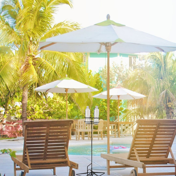 Shop online at harvestarray.com four our Double Water Bottle Holder - Powdered Coated. Take it to the beach, pool, campsite, so you have your drink at the ready!