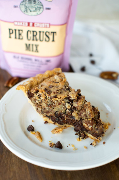 Piece of chocolate pie. crust made from our Southern Pie Crust Mix 12oz. on Harvest Array