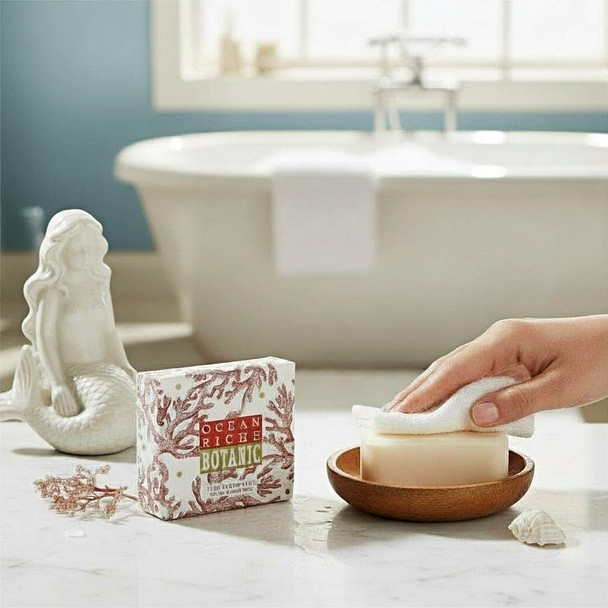 Explore the ocean scents with Harvest Array's 6.35 ounce Bar of Ocean Riche shea butter soap. Made in America.