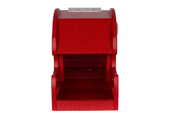 Back view of the Red Football Helmet Poly Bird Feeders