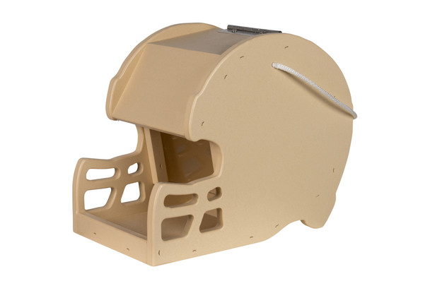 Ivory Football Helmet Poly Bird Feeders