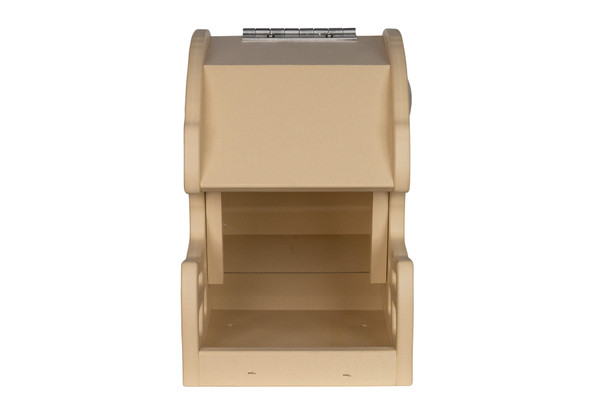 Back view of the Ivory Football Helmet Poly Bird Feeders