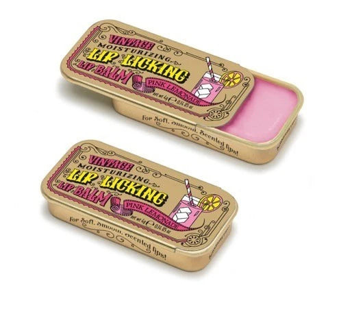 Pink Lemonade  Lip Licking Lip Balm in Vintage Slider Tins