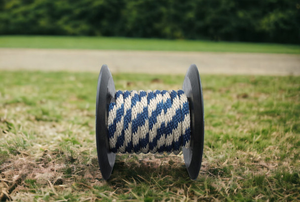 Navy and Tan Solid Braided Multifilament Polypropylene Rope