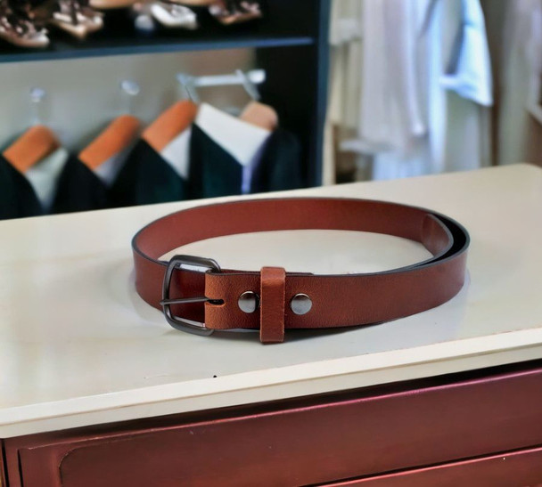 Golden Brown Leather Belt