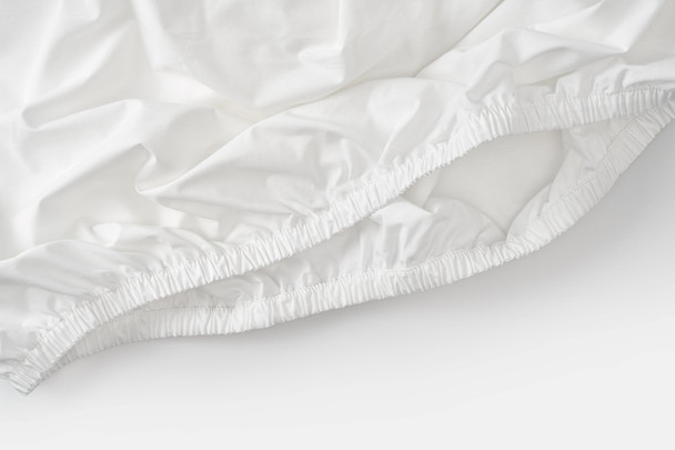 Fitted Sheet has deep pockets and strong elastic to ensure a snug fit.