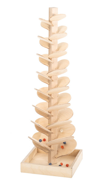 Unfinished Amish Made Wooden Marble Tree