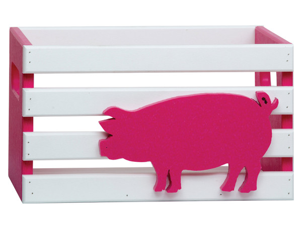 White and Pink Handcrafted Amish Poly Crate