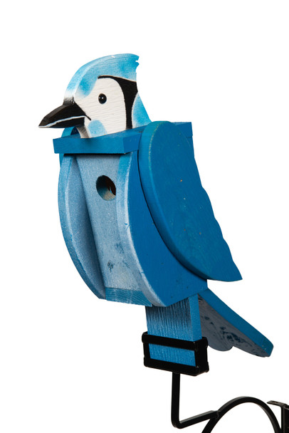 Blue jay Wooden Bird Shaped Birdhouse 