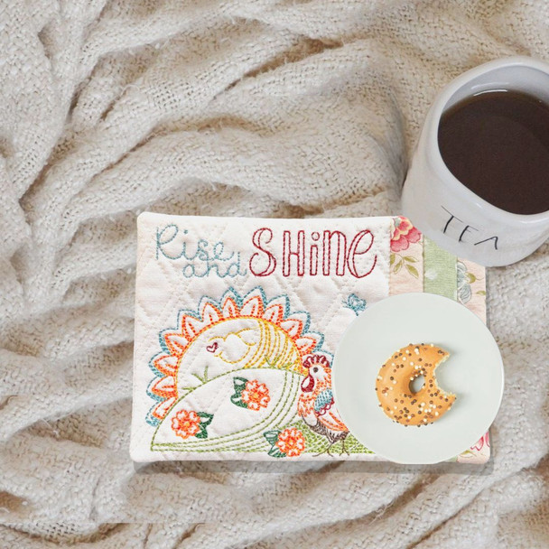 This pretty "Rise and Shine" Oversized Coaster will make you smile during breakfast everyday. Made in the USA.