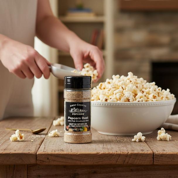 Sprinkle this Amish Country Popcorn Dust with Pink Himalayan salt over warm popcorn for an easy, crave-worthy movie-night upgrade.