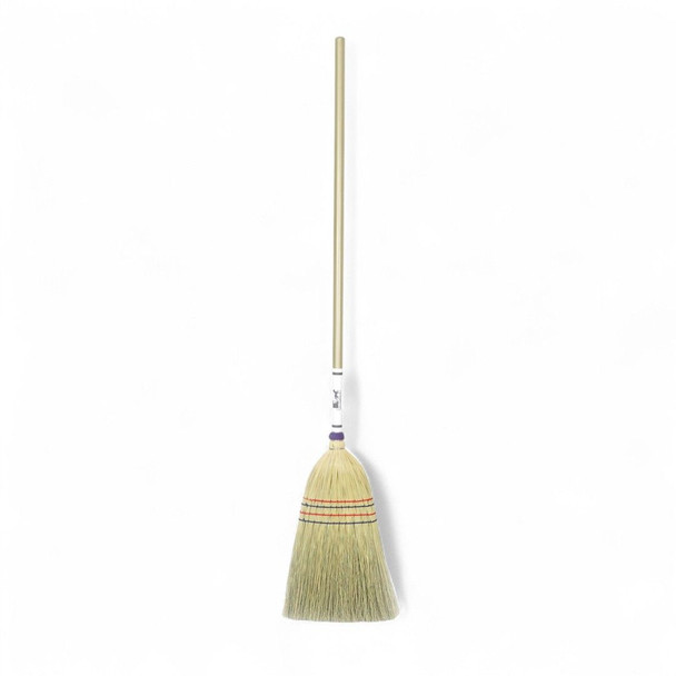 Indoor/Outdoor 100% Natural, 56" tall Stoltzfus Broom. Made in the USA, available for delivery to your door when ordered at harvestarray.com. 