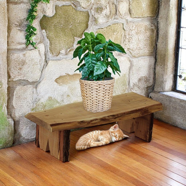 Update any space with our Amish made 36" Briar Patch Flower Pot Bench, Order online from Harvest Array and have this rustic bench delivered to you.