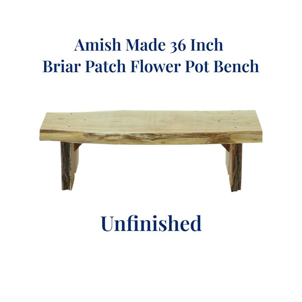 Decorate any outdoor or indoor space with Unfinished Amish crafted Furniture like this Amish Made 36 Inch Briar Patch Flower Pot Bench from Harvest Array.