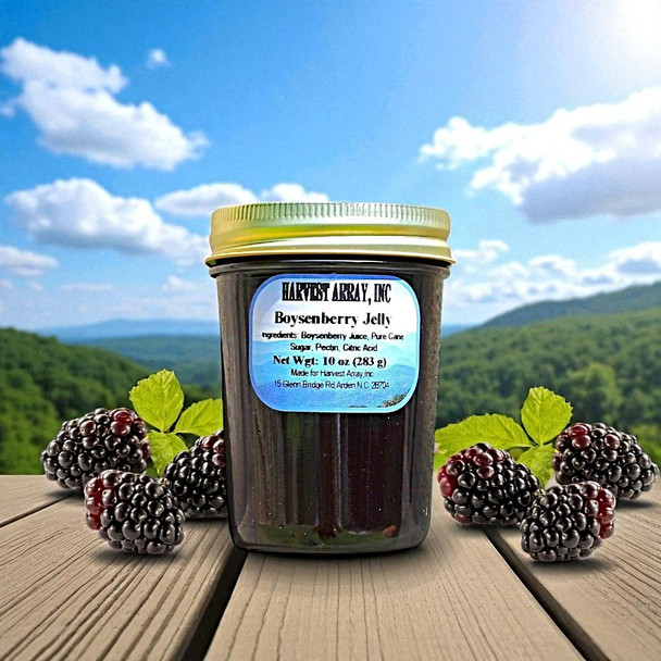 Enjoy the intense berry flavor of home-grown boysenberries all year long with our Blue Ridge Jams Boysenberry Jelly from Harvest Array.